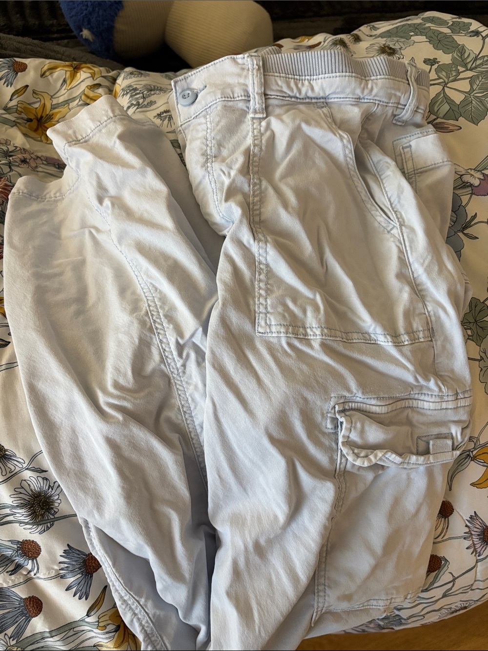 American Eagle Outfitters Light Blue Gray Cargo Pants
